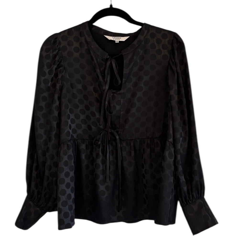 Crosby By Millie Burch Polka Dot Blouse Size M